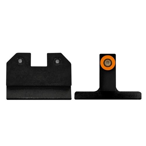 Le mire notturne R3D per HK VP9 offrono un'ottima visibilità con tecnologia Ember Glow, disponibili in arancione o verde, ideali per ogni condizione di luce.