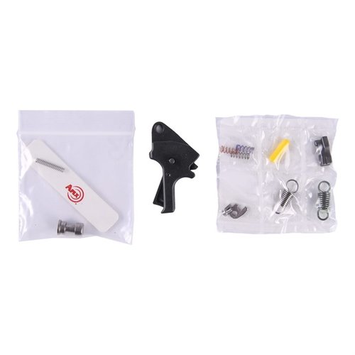 Il kit di grilletto Apex Forward Set per S&W M&P M2.0 offre un peso regolabile, riduzione del viaggio del grilletto e una rottura netta, senza necessità di adattamenti.