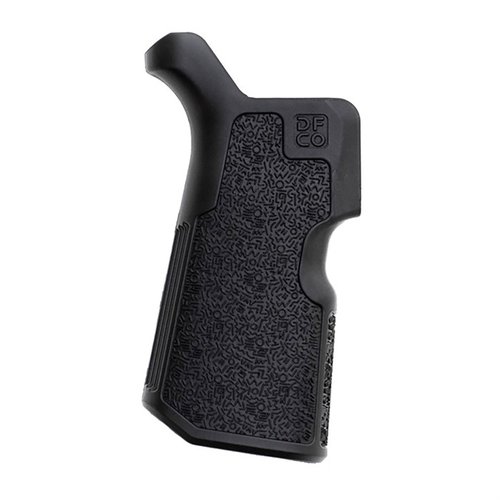 Il Kung Fu Grip offre un angolo di 12º per una postura naturale, riduce l'affaticamento della mano e migliora il comfort su piattaforme AR15/M4 e AR10/SR25.