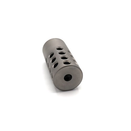 .22 Muzzle Brake KIDD in acciaio inossidabile, riduce il rinculo e aumenta il peso all'estremità della canna, compatibile con fucili e pistole con filettatura 1/2"-28.