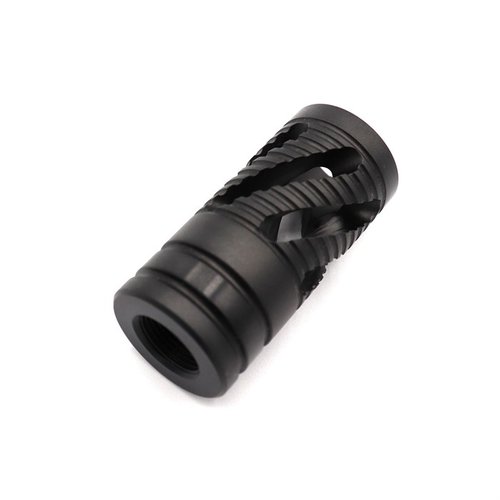 .22 muzzle brake per Ruger 10/22, riduce il rinculo percepito, aggiunge peso al muso e migliora l'estetica. Thread 1/2" -28, lunghezza 2".