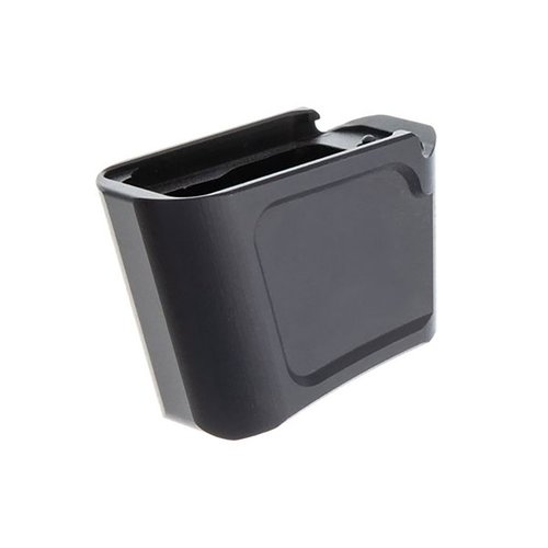Estensione +3 per Glock 43, installazione rapida in meno di 10 secondi senza attrezzi, capacità aumentata e design ergonomico in alluminio di alta qualità.