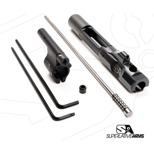 Il sistema a pistone regolabile Superlative Arms per AR-15 offre un funzionamento più pulito e fresco, riduce il rinculo e l'usura, ideale per SBR e silenziatori.