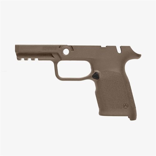Il grip frame EHG SG9 per SIG P320 offre un design ergonomico, un magazine well flared, una superficie texturizzata e una slitta Picatinny per accessori.