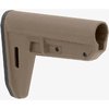 Il MOE TR Carbine Stock di Magpul è leggero (8 oz), facile da installare e rimuovere, con regolazione LOP ambidestra e attacchi M-LOK per slinga.