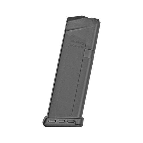 Il caricatore Amend2® da 17 colpi per GLOCK® 17 è realizzato in polimero resistente, leggero e durevole, con una molla robusta e un design unico.