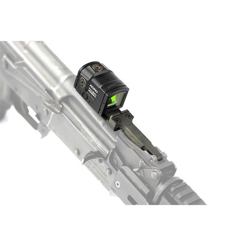 Il RSR2 Mount per Aimpoint Acro offre un design in acciaio robusto e leggero, compatibile con Aimpoint Micro T1/T2 e Trijicon ACOG, per una visione ottimale.