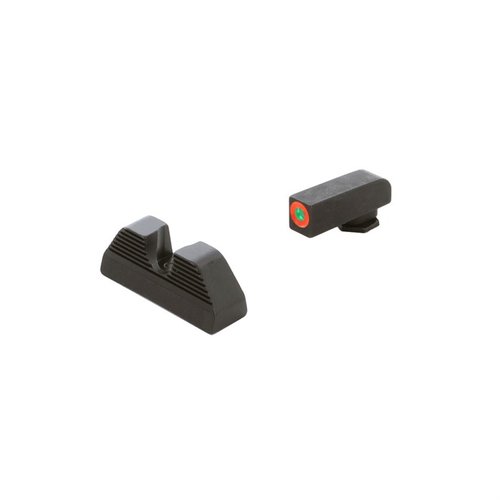 Le mire AMERIGLO® Protector offrono un'acquisizione rapida del mirino anteriore, illuminazione tritium e un design anti-riflesso, ideali per la difesa personale.