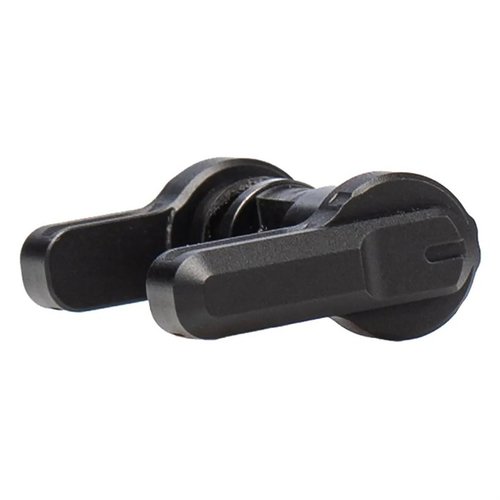 Selettore di sicurezza ambidestro PRO per AR-15, realizzato con materiali premium, offre configurazione a 45 o 90 gradi e leve di diverse lunghezze per un utilizzo ottimale.