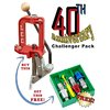 Il press Challenger III offre un'operazione confortevole, cambio rapido dei dies senza attrezzi e un set di 3 die Breech Lock per iniziare a ricaricare facilmente.
