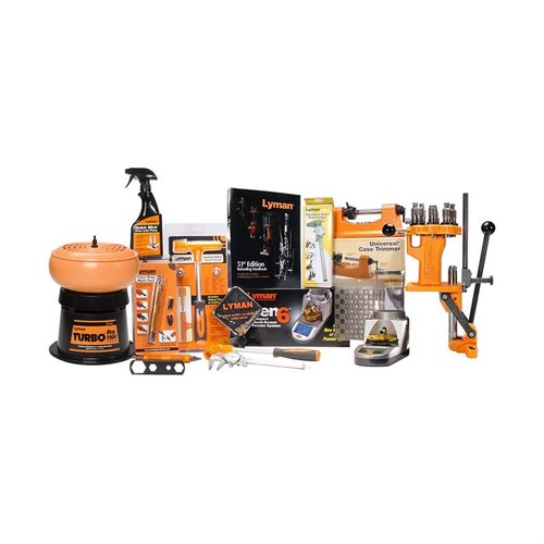 Il Lyman Ultimate Reloading System è il kit completo per ricaricare, con strumenti di alta qualità come il press All American 8 e il Gen 6 Powder System.