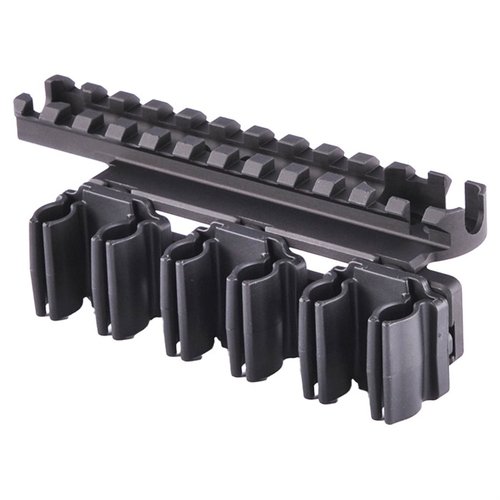 Il supporto per ottica e porta cartucce per Smith & Wesson 1854 consente di utilizzare il mirino originale, montare ottiche e immagazzinare fino a 6 colpi.
