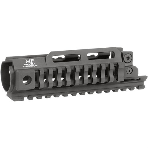 L'MP5-TRI-RAIL è un handguard leggero in alluminio anodizzato, con design a una sola parte, tre lati Picatinny, installazione semplice e garanzia a vita.