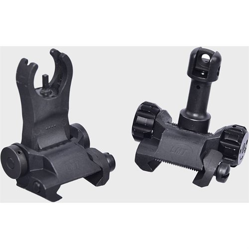 I FLIP-UP BATTLE SIGHTS di LMT offrono un sistema di mira di backup robusto e compatto, compatibile con fucili 5.56 e 7.62, garantendo durata e prontezza.