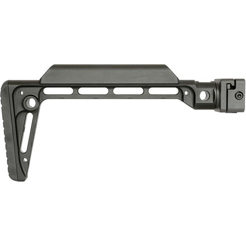 Il MINIMALISTIC SIDE FOLDING STOCK offre un meccanismo robusto in acciaio, design rigido, 5 attacchi QD e comfort migliorato con calciolo in gomma.