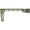 L'ARM BRACE SIDE FOLDING offre un meccanismo robusto in acciaio 4140, configurabile per piegarsi a destra o sinistra, con 5 attacchi QD e design rigido.