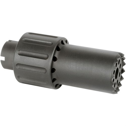 L'ALPHA BLAST DIVERTER dirige il blast del muso in avanti, è realizzato in alluminio 6061 con un cappuccio in acciaio, leggero e compatibile con M14X1LH / 24MM.