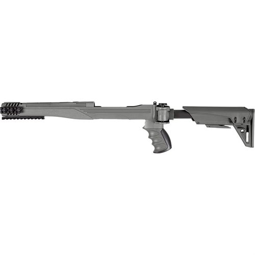 Il calcio STRIKEFORCE GEN2 per Ruger 10/22 offre regolazioni a sei posizioni, sistema TracLOCK, e un design ergonomico per un'ottima maneggevolezza e stabilità.