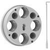 L'ULTIMATE TOOL CARRIER per Ultimate Turret Press offre precisione e versatilità con posizioni per 4, 5 e 6 die, compatibile con qualsiasi bushing Lee Breech lock.