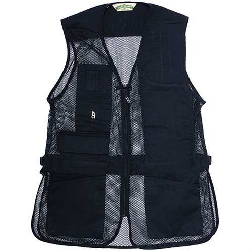 Il gilet da tiro BOB ALLEN in mesh è leggero e traspirante, con tasche per inserti, tubi di strozzatura e regolazione in vita per una vestibilità ottimale.