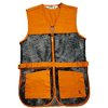Il gilet da tiro BOB ALLEN in mesh offre leggerezza e ventilazione, con pad duali per tiratori mancini e destri, tasche frontali e retro per cartucce.