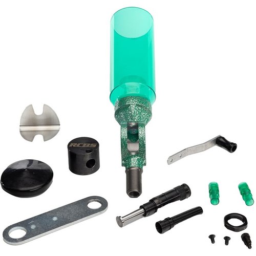 L'RCBS UPM-3 Competition Powder Measure offre misurazioni precise con Micrometer Adjustment Screw, capacità di 1 libbra e design ambidestro.