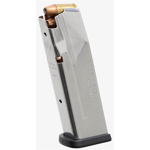 L'AMAG SG9 per SIG P365 offre un corpo in acciaio inossidabile, capacità di 17 colpi, indicatori di capacità e un pavimento rimovibile per una facile manutenzione.
