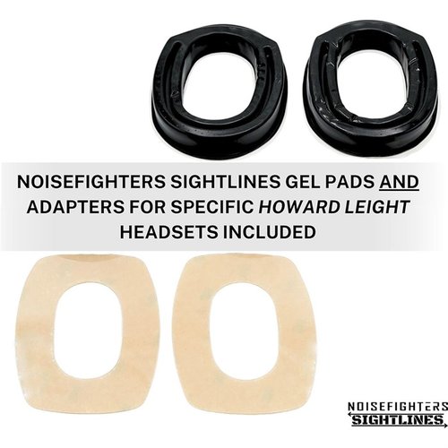 I pad in gel SIGHTLINES di Noisefighters offrono comfort per chi indossa occhiali, isolamento acustico superiore e compatibilità con molti headset, migliorando l'esperienza d'uso.