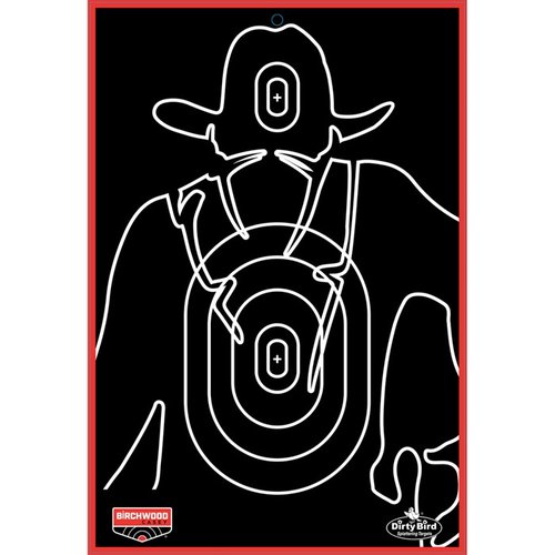 Il bersaglio DIRTY BIRD GUNSLINGER 12x18" offre un contrasto intenso per individuare facilmente i colpi, perfetto per tutte le tipologie di tiro con pistola. Confezione da 6.