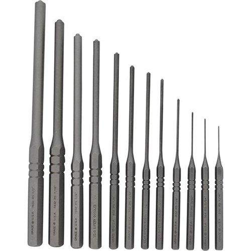 Il set di punte per roll pin in acciaio di Grace USA offre strumenti di alta qualità, durevoli e precisi, perfetti per la rimozione e installazione di roll pins.