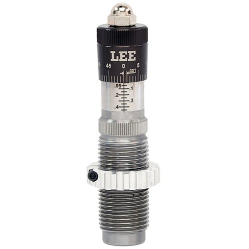 Il RIFLE PRECISION MICROMETER BULLET SEATING DIE di LEE PRECISION offre regolazioni precise, guida flottante per allineamento perfetto e profondità di seduta uniforme.