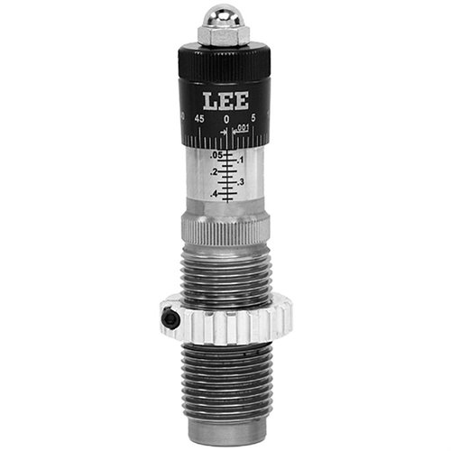 Il die di seating per proiettili RIFLE PRECISION MICROMETER di LEE offre regolazioni precise, allineamento perfetto e capacità di crimpatura simultanea.