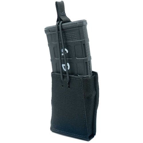 La tasca per caricatori GBRS Group 5.56 NATO offre compatibilità MOLLE, ritenzione in bungee rimovibile e costruzione in laminato Squadron per un'ottima funzionalità.