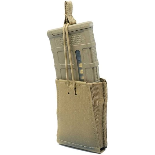 La borsa per caricatori GBRS Group 5.56 NATO offre compatibilità MOLLE, ritenzione bungee removibile e materiali di alta qualità per un'estrazione fluida.