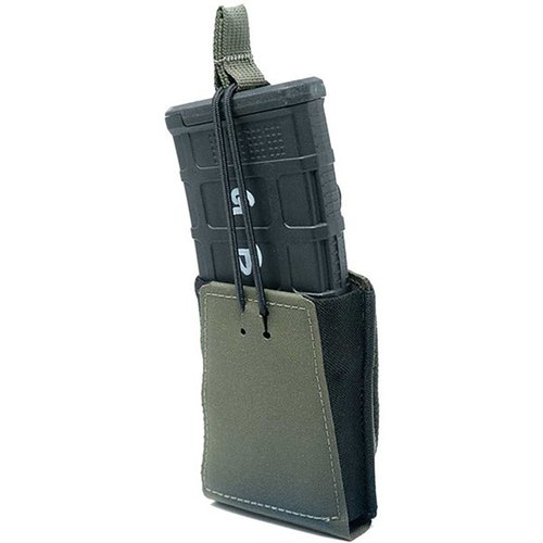 La custodia per caricatori GBRS Group è compatibile MOLLE/BELT, offre ritenzione bungee rimovibile e costruzione in Squadron laminate per un'estrazione fluida.