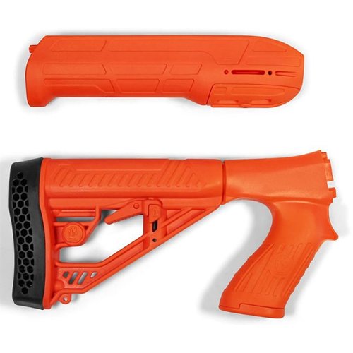 L'EX PERFORMANCE ADJUSTABLE STOCK & FOREND per Remington 870 offre un design avanzato, costruzione in polimero resistente e regolazione della lunghezza per un'ottima personalizzazione.