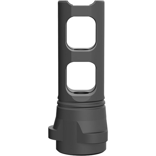 Il Breek-LOK 3QD Gemini Muzzle Brake riduce il rinculo e l'alzata della volata, garantendo colpi rapidi e precisi, con un design elegante e robusto.