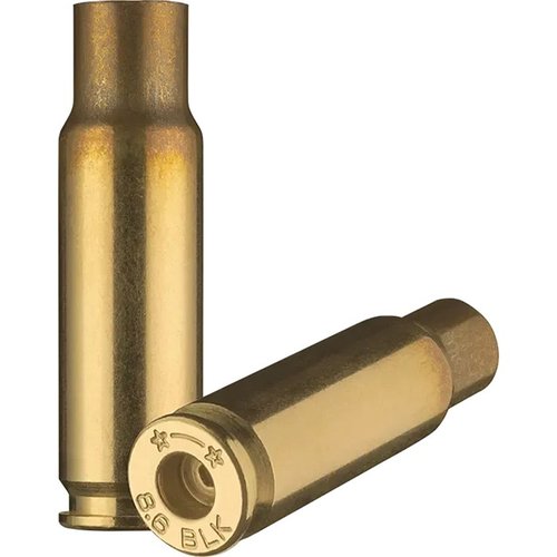 La STARLINE 8.6 BLACKOUT BRASS offre proiettili da .338" per applicazioni subsoniche e supersoniche, con una maggiore capacità rispetto al 300 Blackout. Confezione da 100.