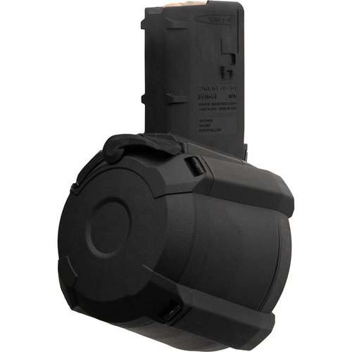 Il PMAG D-50® GEN M3 è un caricatore a tamburo leggero e resistente da 50 colpi, ottimizzato per AR-15/M4, con caricamento facile e indicatore di capacità.