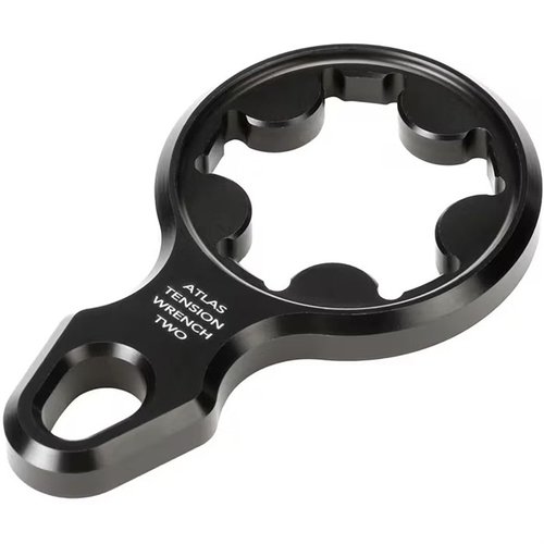 La chiave di tensione Atlas Pattern-2 offre controllo preciso su pan e cant, costruzione in alluminio durevole e design compatto per i bipod BT-10/BT-46.