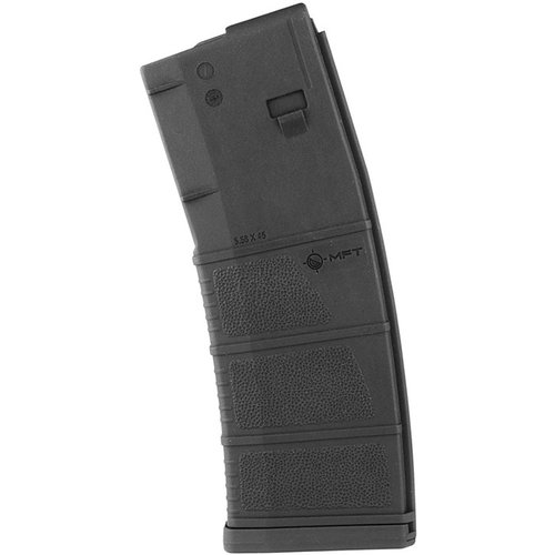 Il caricatore MFT 5.56 NATO da 30 colpi offre una struttura resistente, disassemblaggio senza attrezzi, e una maggiore affidabilità grazie al design avanzato.