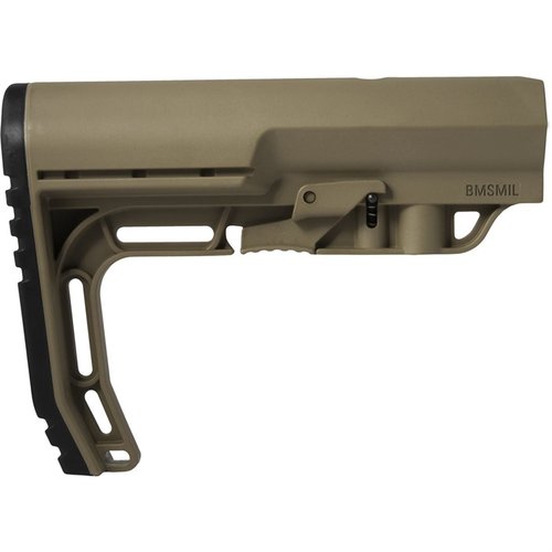 Il BATTLELINK MINIMALIST MIL-SPEC è il calcio più leggero per AR-15, con supporti per slinga multipli e un pad in gomma per una presentazione rapida.