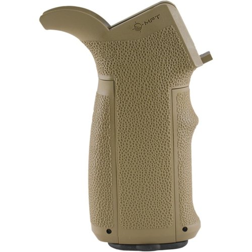 Il grip ENGAGE di MISSION FIRST TACTICAL offre una personalizzazione unica con strap intercambiabili, angolo ergonomico e scomparto impermeabile per un grip ottimale.