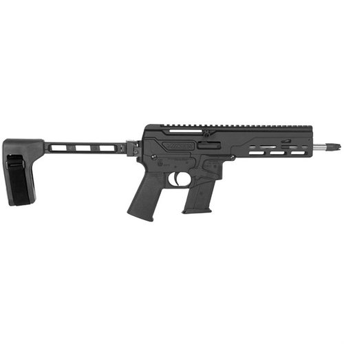 Il DBX 5.7x28mm di Diamondback è una pistola semi-automatica leggera e compatta, con sistema a gas duale, canna da 8" e calciatura pieghevole SB Tactical.