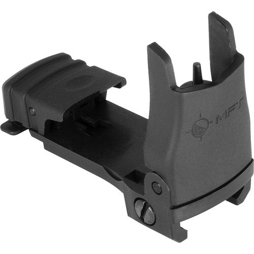 Mirino anteriore flip up per rail Picatinny, con protezione per il posteriore, regolazione dell'elevazione e design a profilo basso, ideale per ottiche.