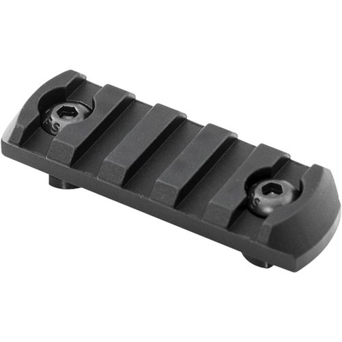 Il TEKKO 5-SLOT PICATINNY RAIL per M-LOK offre un supporto sicuro per accessori, facile da montare e realizzato in alluminio anodizzato 6061 leggero.