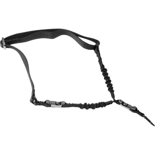 La ONE-POINT SLING XL di MISSION FIRST TACTICAL offre movimento facile in spazi ristretti, è completamente regolabile e realizzata in nylon resistente con bungee integrato.