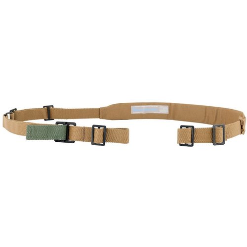 La Padded Vickers Sling offre comfort grazie al pad in schiuma chiusa e la possibilità di regolare rapidamente la lunghezza per un trasporto pratico e versatile.