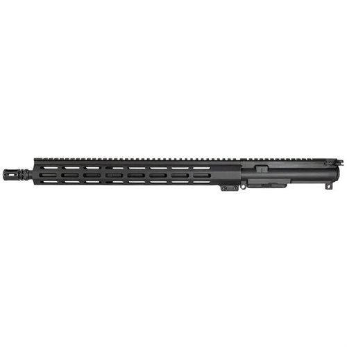 .300 Blackout complete upper da 16" con sistema a gas pistol-length, handguard M-LOK da 15", e BCG in nitride, perfetto per prestazioni versatili e accurate.