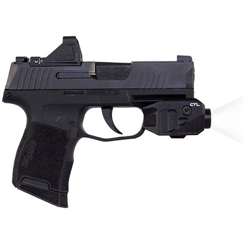 Il CTL Viridian da 550 lumen per SIG P365 è compatto, ricaricabile e offre attivazione automatica, garantendo prestazioni ottimali e vantaggio tattico.